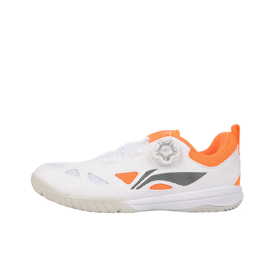 LINING YOUNG Шорты Устойчивые к истиранию Амортизация Дышащие Поддержка Низкий Топ Тренировочные Кроссовки для детей Белый Оранжевый