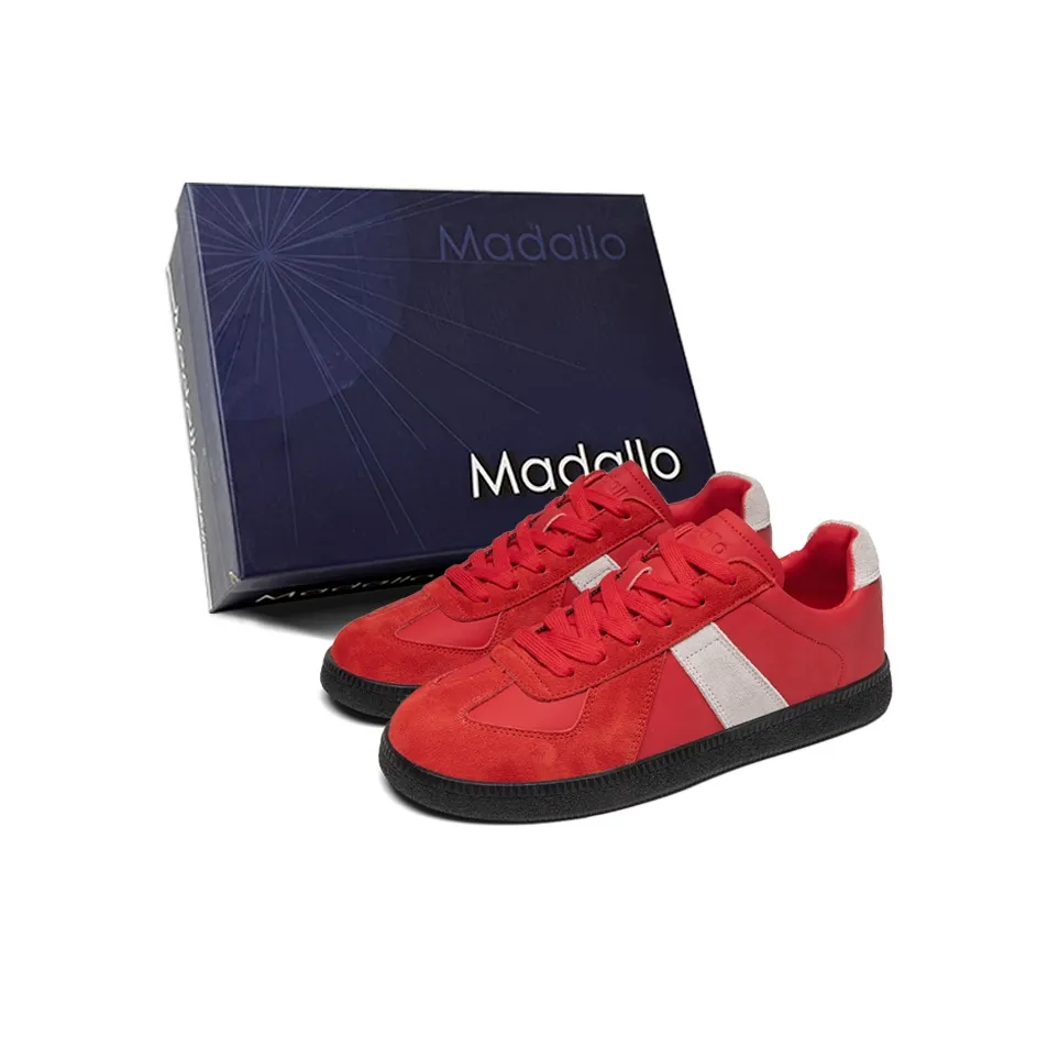 MADALLO Cloud Walk Collection Немецкая армейская обувь Низкий топ Красный Мужской