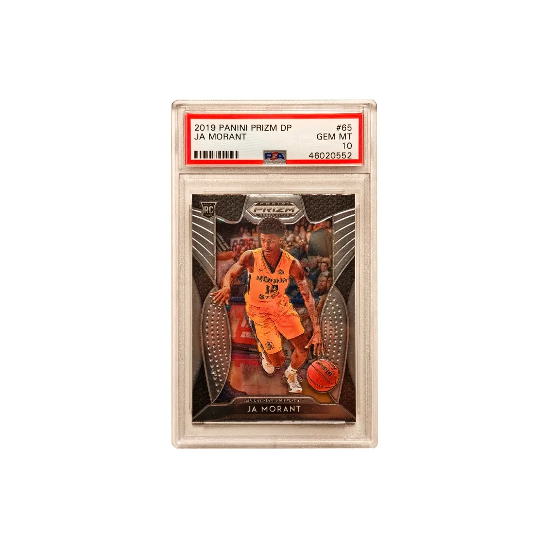 Панини 2019 Панини Призм Драфт PICKS Ja Морант Основа Новые Звезды Rc Большой Отношение Избранный PSA10 Сертифицированные Карточки 1 шт