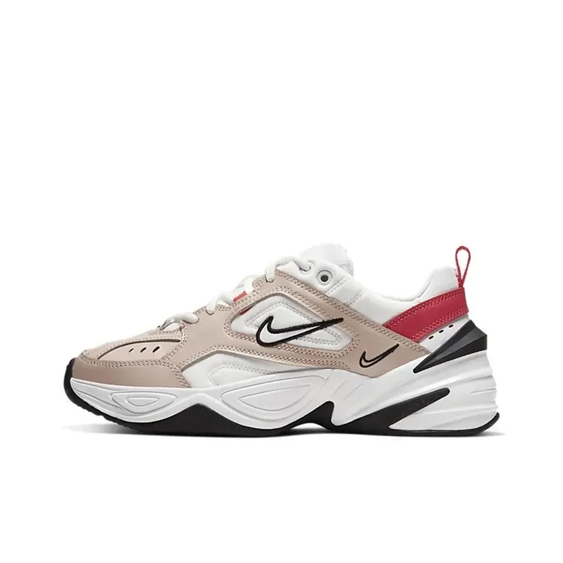 Nike M2K Tekno Устойчивый к истиранию Низкий Топ KIDS Lifestyle Shoes Белый Молочно-чайный