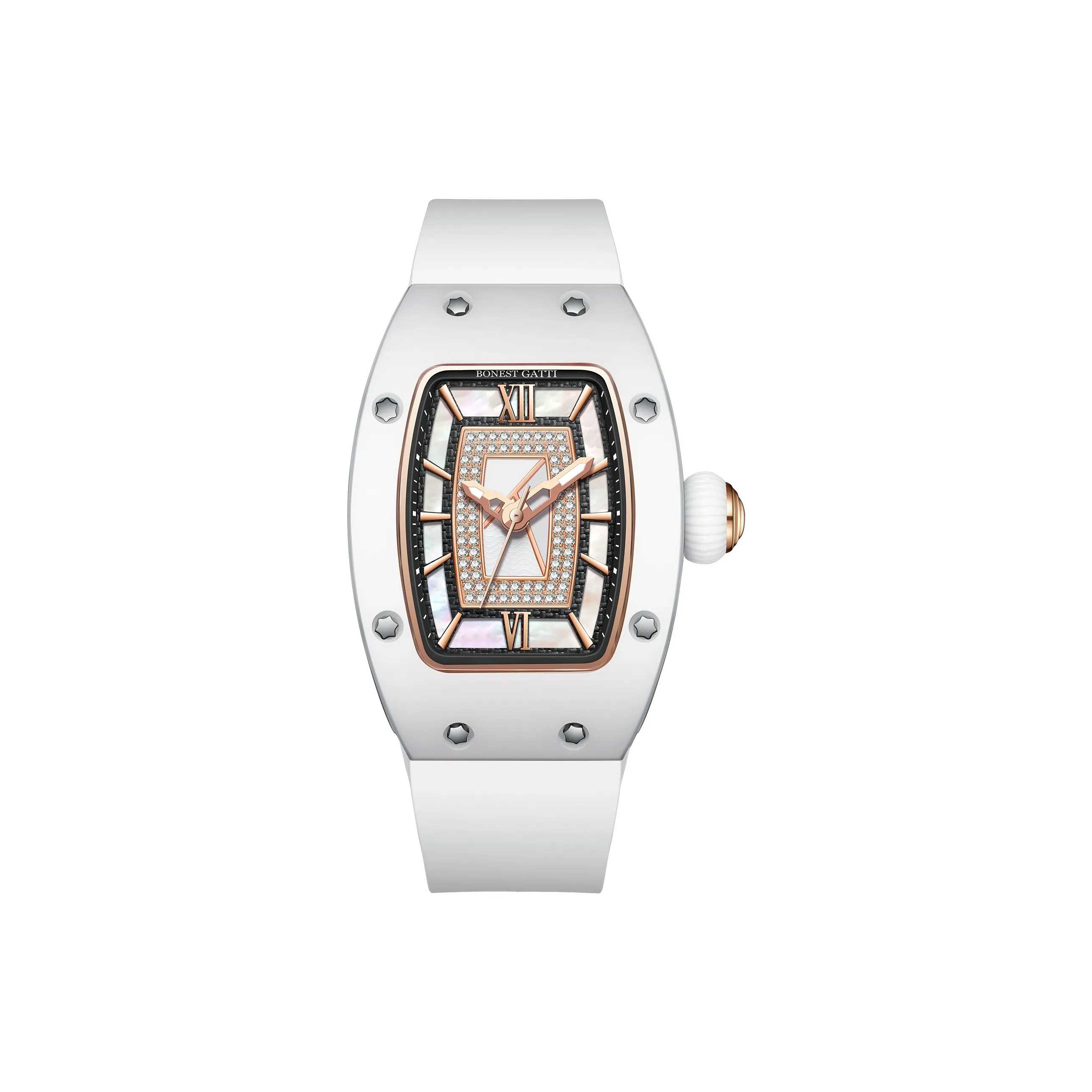 Бугатти Автоматический Механический Movement Женские Часы 33 мм Белые