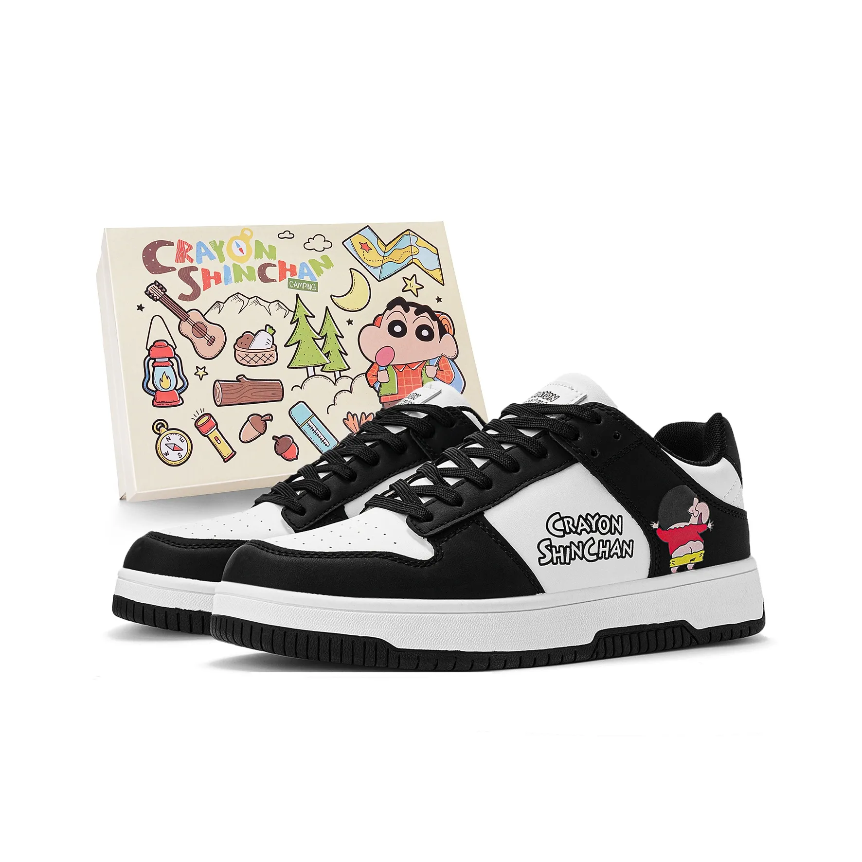 Crayon Shinchan Thermal Slip Resistant And Abrasion Resistant Low Top Skateboard Shoes