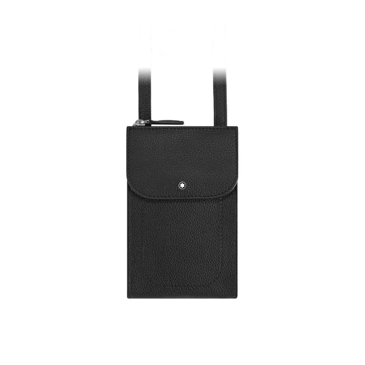 MONTBLANC Сумка через плечо из коровьей кожи чехол для телефона маленький мужской черный