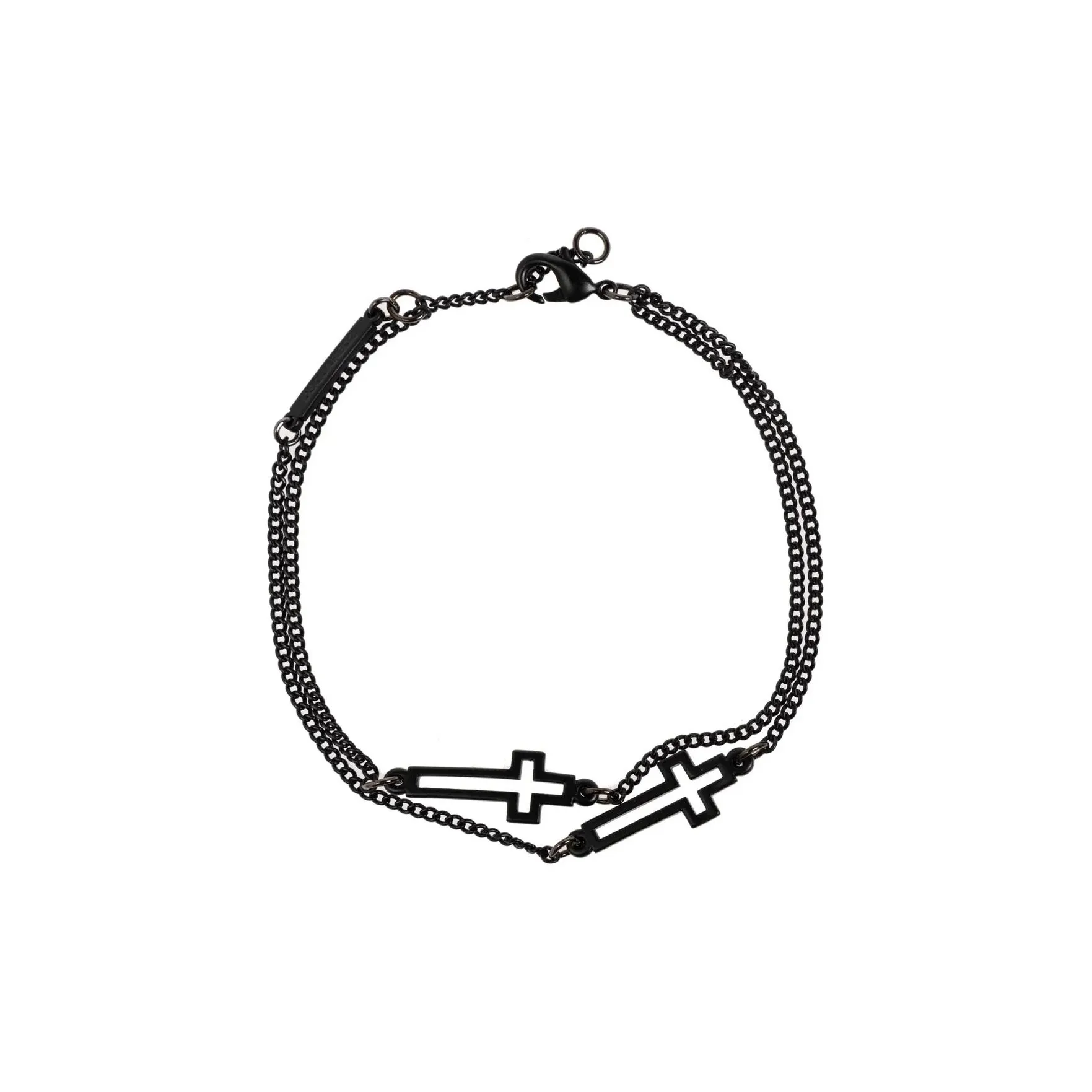 DSQUARED 2 Cross Charm Chain Linked Bracelet
