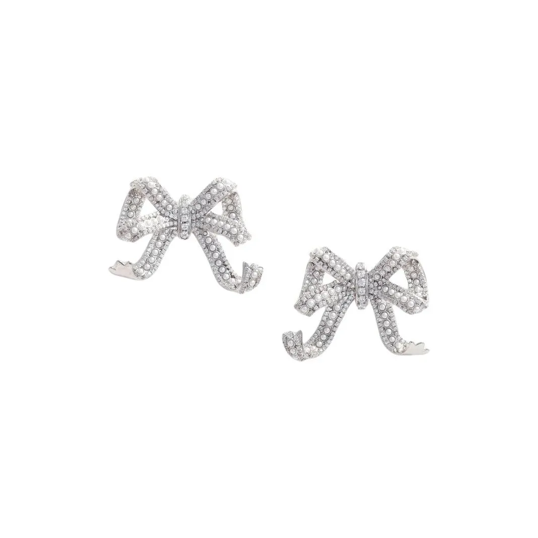 Self portrait Embellished Bow Earrings