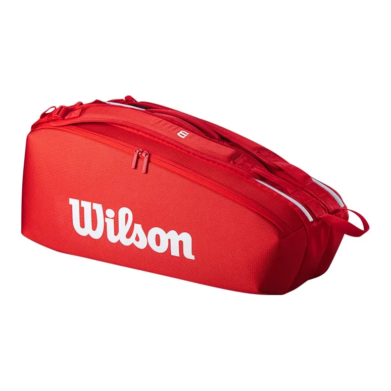 Wilson Теннис Ракетка Сумки Полиэстер Унисекс Большая Емкость Консервы Hold 6 Ножей