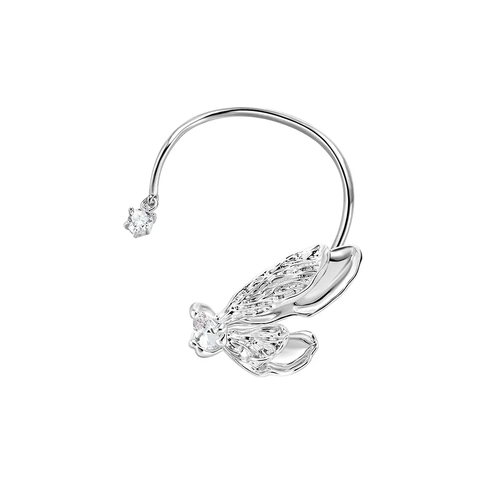 BOONEE ALUS Synthetic Cubic Zirconia Clip On Earrings Women's