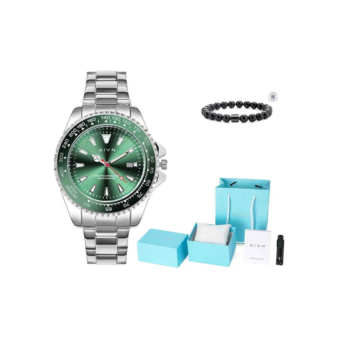 AIVN Модный Классический Модный Студенческий Кварцевый Механизм Сплав Ремешок Часы Мужские Черный Циферблат