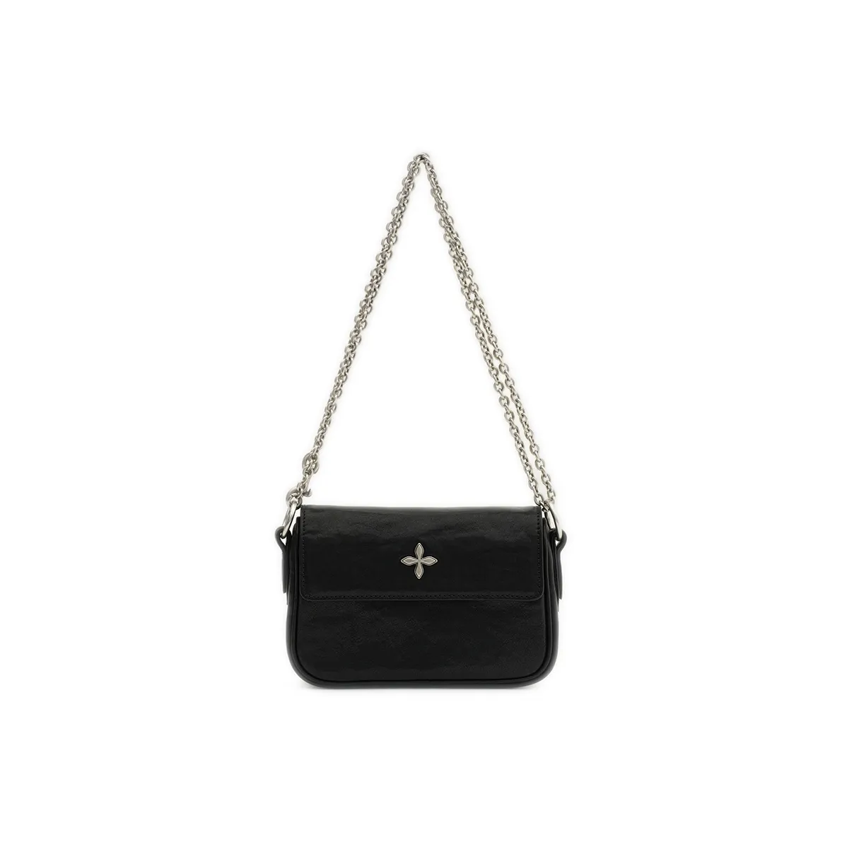 SMFK Прозрачный Глазурованное Покрытие Коровья Кожа Сумка через плечо Маленькая Женская Дикий Черный