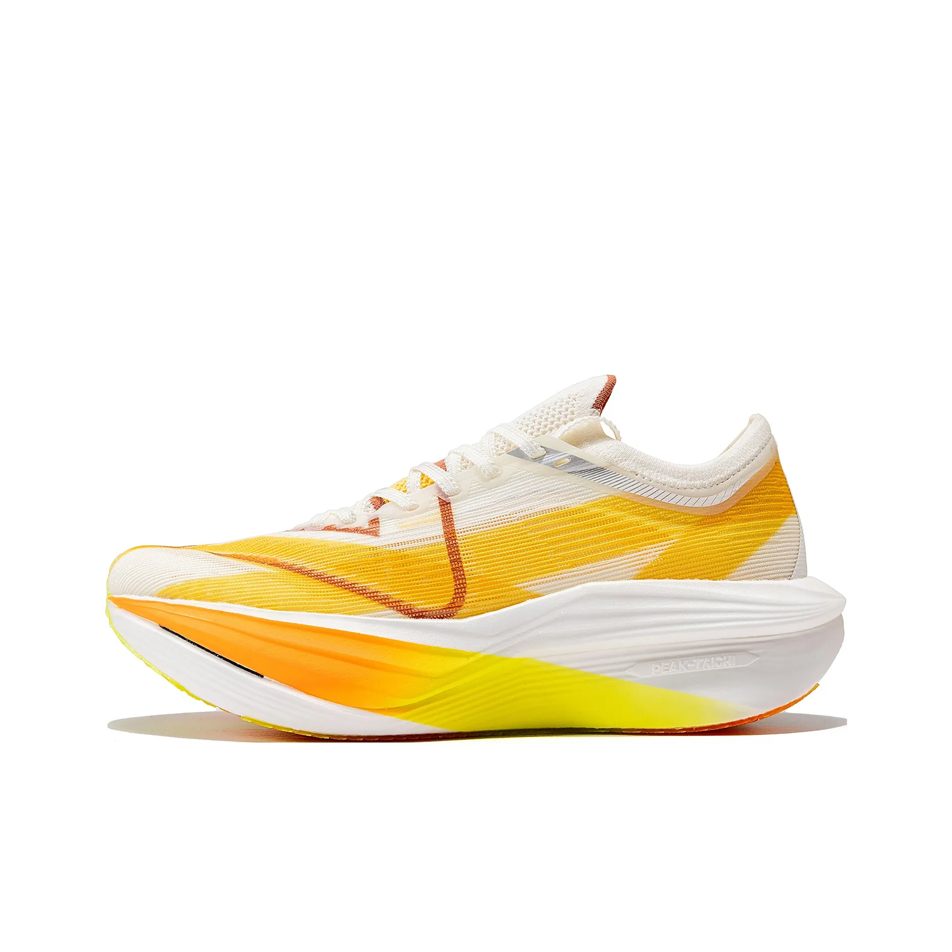 PEAK Running Shoes Men's Low Top Super Light White Yellow