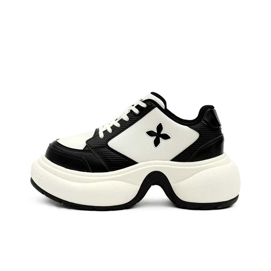 SMFK Low-Top Chunky Sneakers Women's Black White