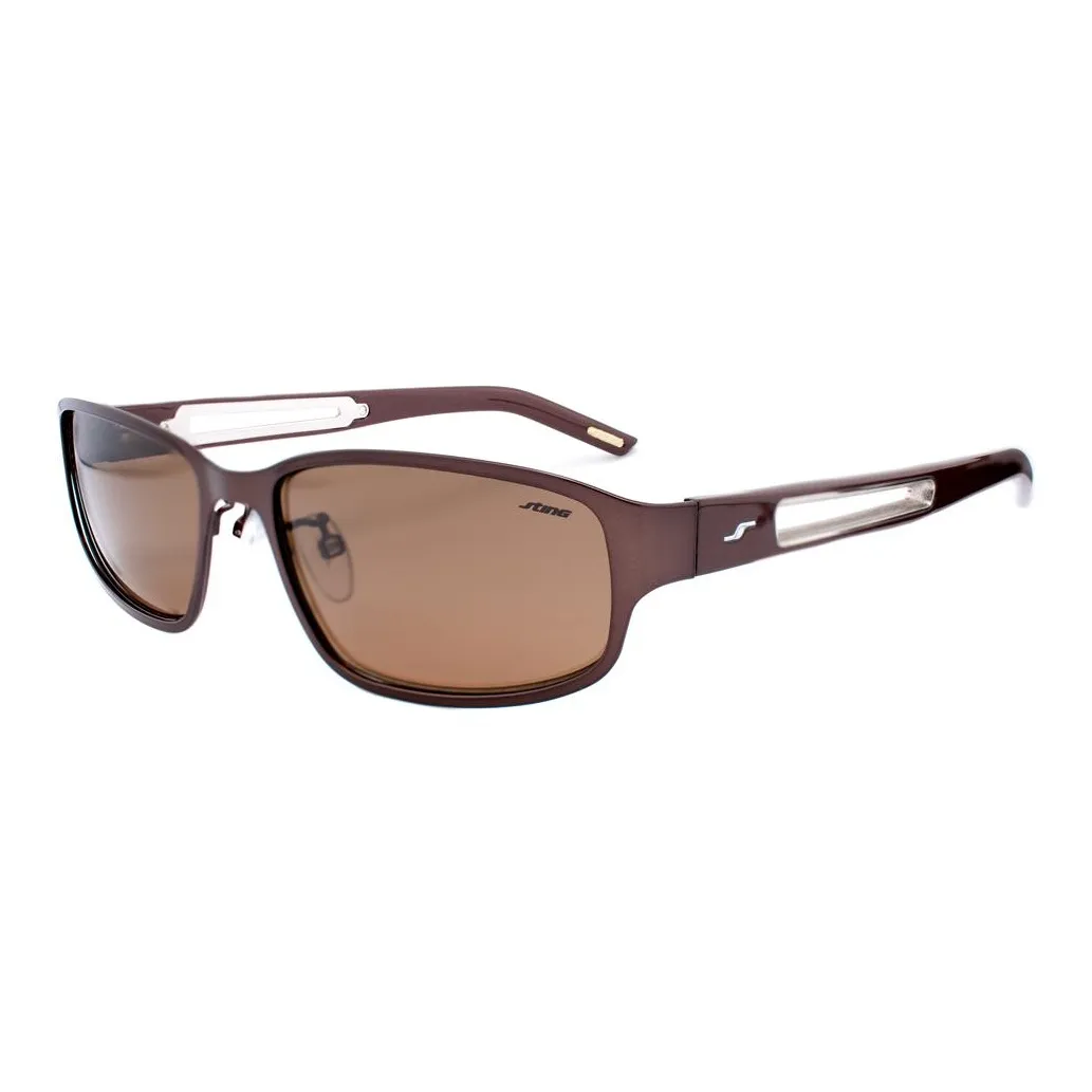 Sting Irregular Shape Sunglasses Unisex Brown