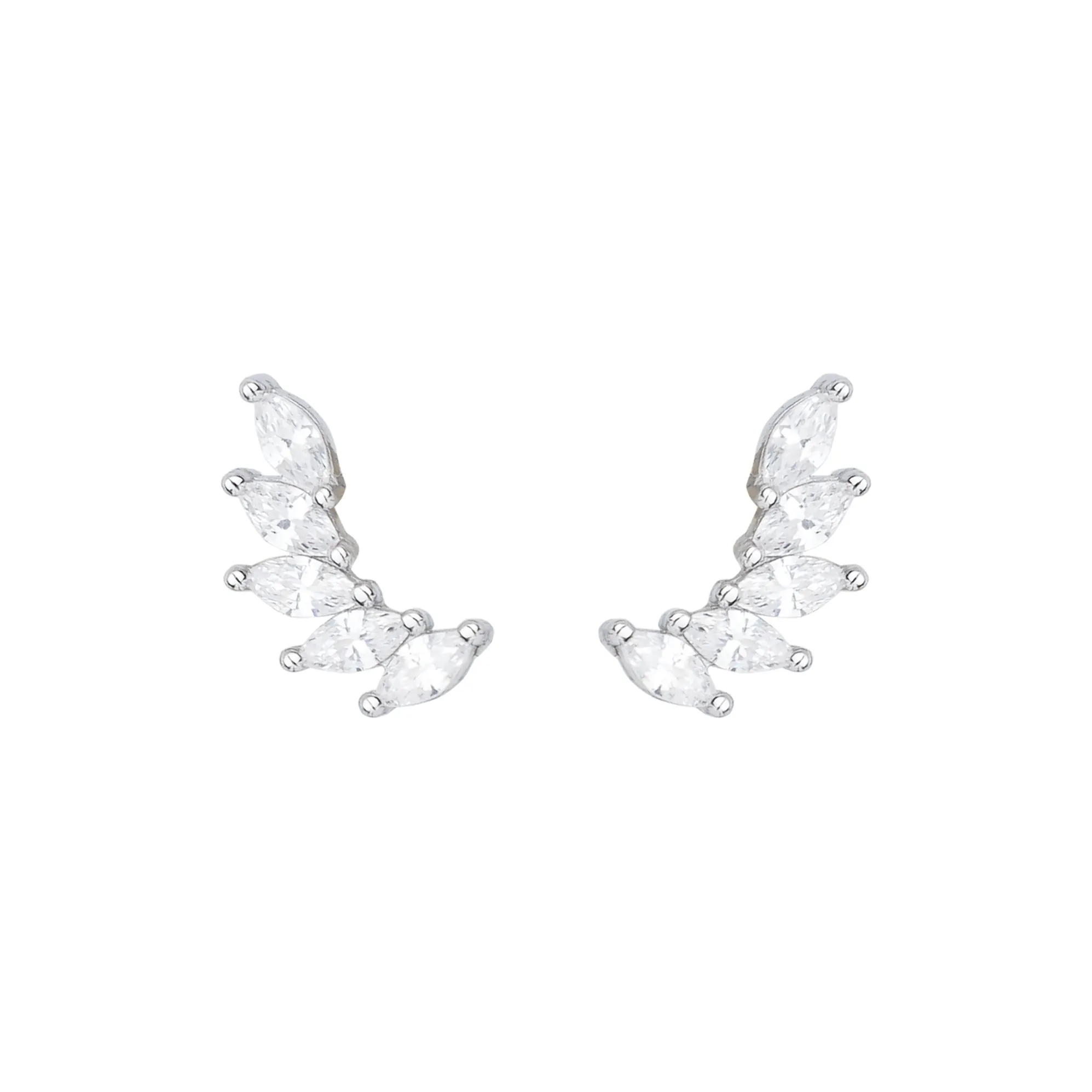 ZURY S925 Silver Stud Earrings Women's Silver Bestie Girlfriend Birthday New Chinese Style Versatile Fresh Sweet Style
