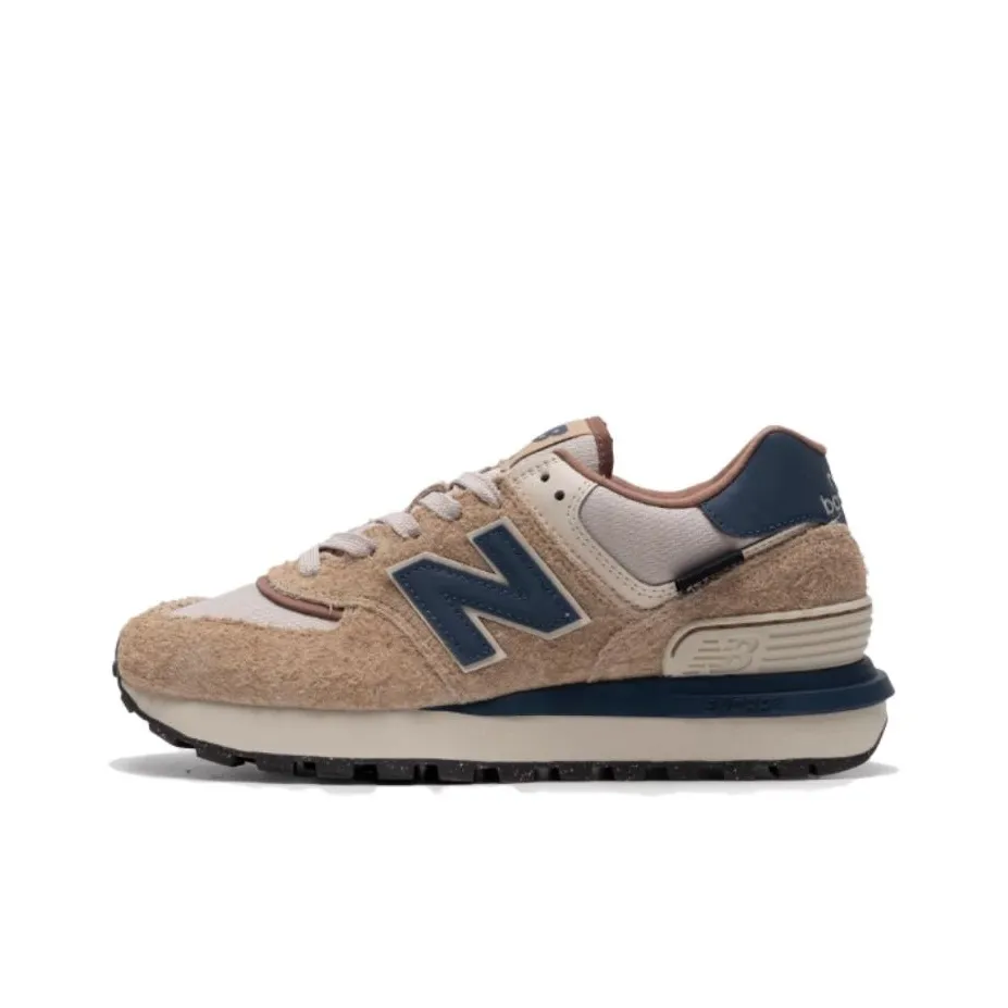 New Balance NB 574 Low Топ Повседневный Городской Коммутер Беговые кроссовки Унисекс Бежевый Синий