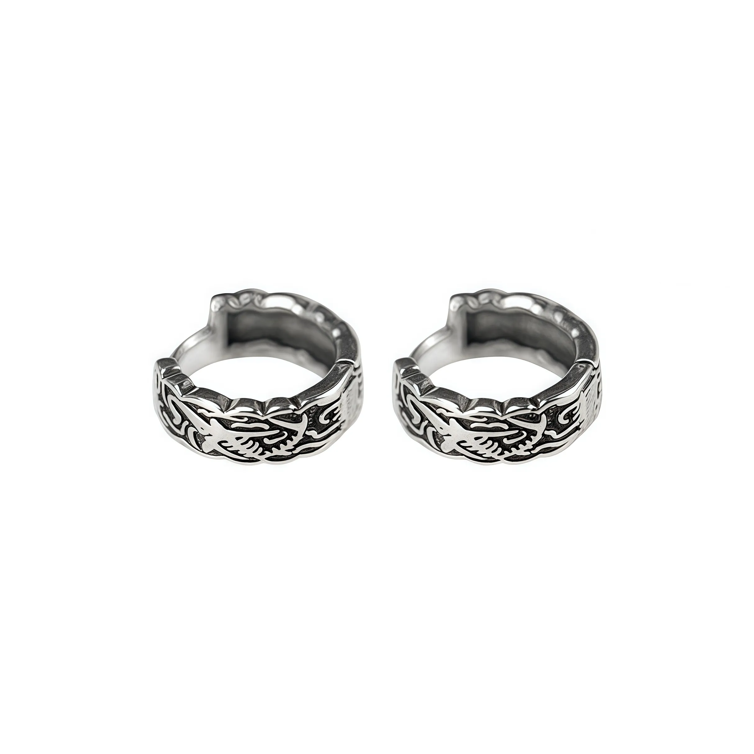 BKBU 925 Sterling Silver Titanium Steel Earrings Unisex