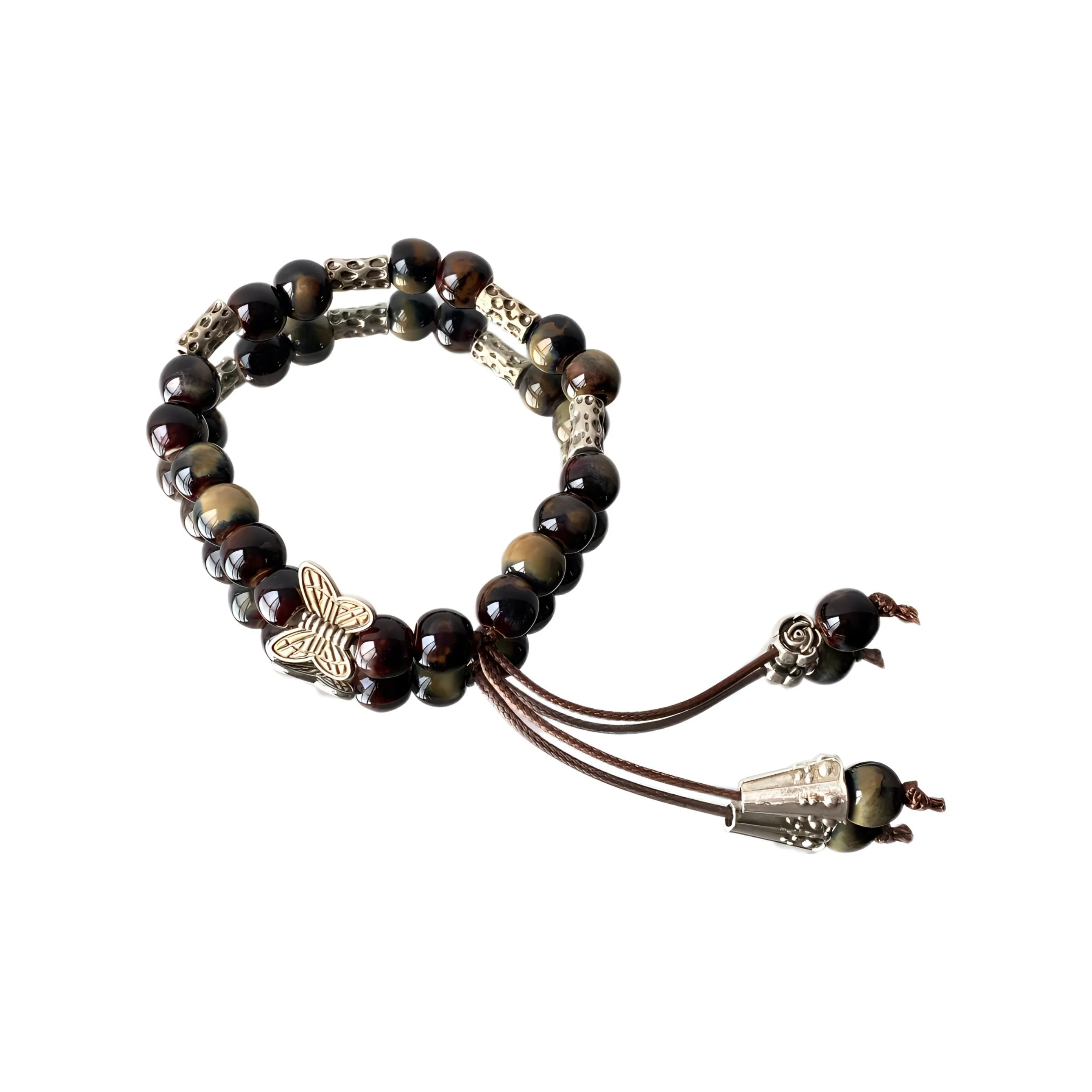 Mù Shàng Yún Yě Керамика Браслеты Унисекс Коричневый