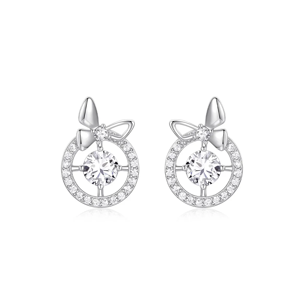 KADER 925 Sterling Silver Stud Earrings Women's Silver Snake Year Outfit Box