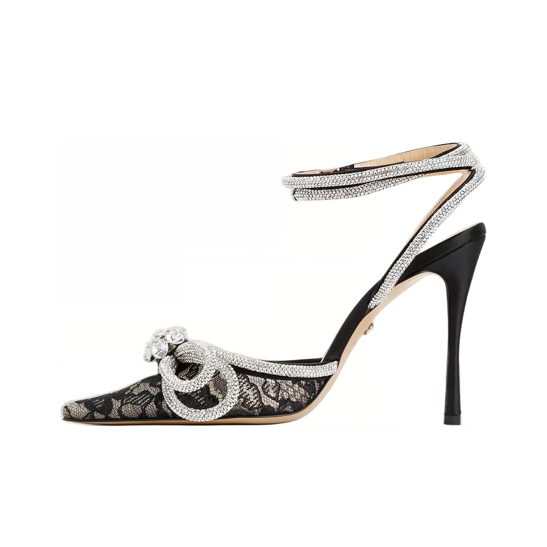 MACH & MACH Slim Heel High Heels 11cm Women's Black