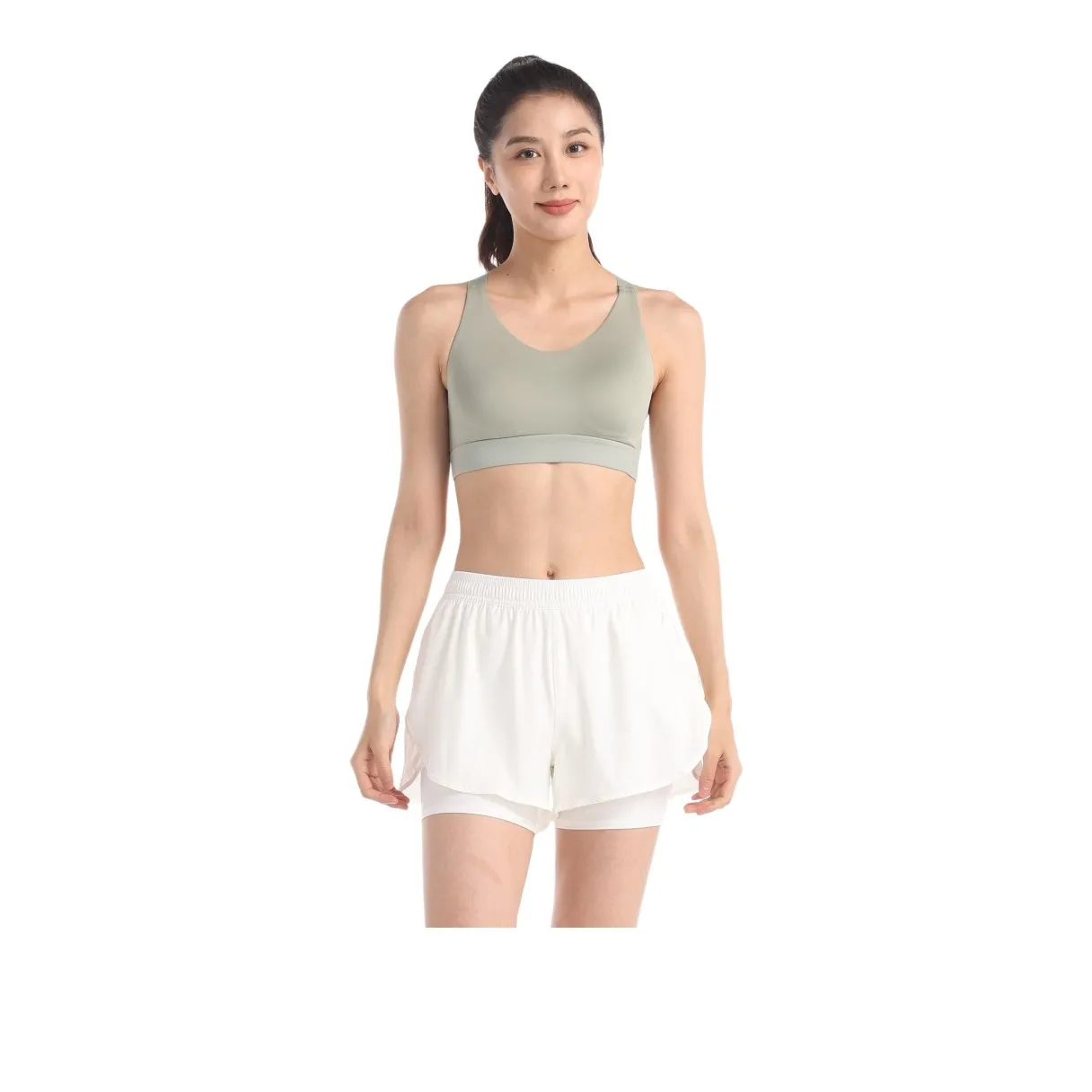 DECATHLON Sports Underwear Women's Pale Green