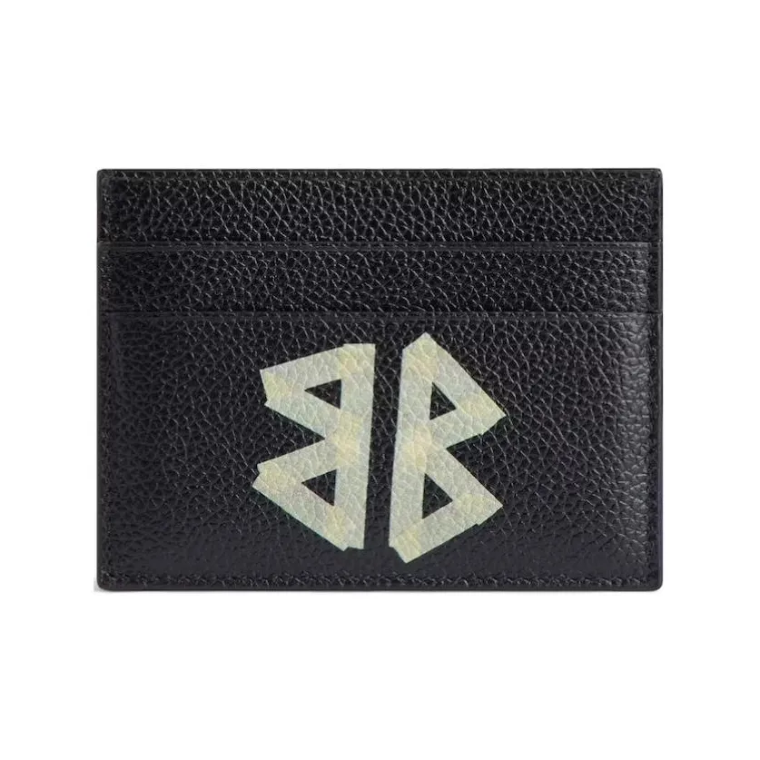 Balenciaga Рельефная Телячья Кожа Держатель для Карт Мужской Черный
