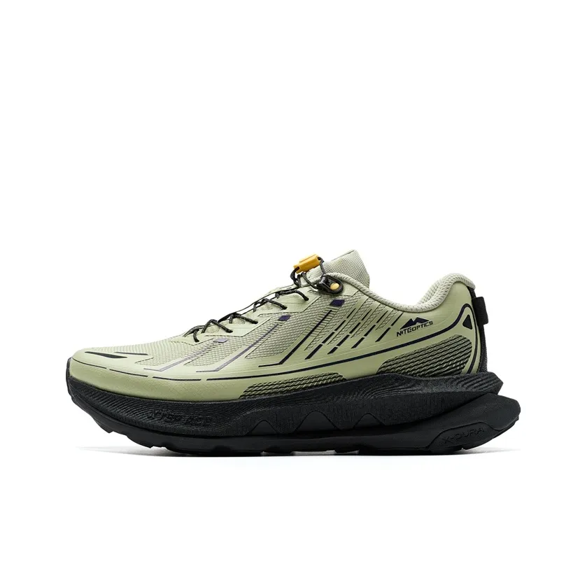 XTEP Kunlun 2.0 Cushioning Support Abrasion Resistant Slip Resistant Low Top Outdoor Shoes Men's Stone Moss Green/Black