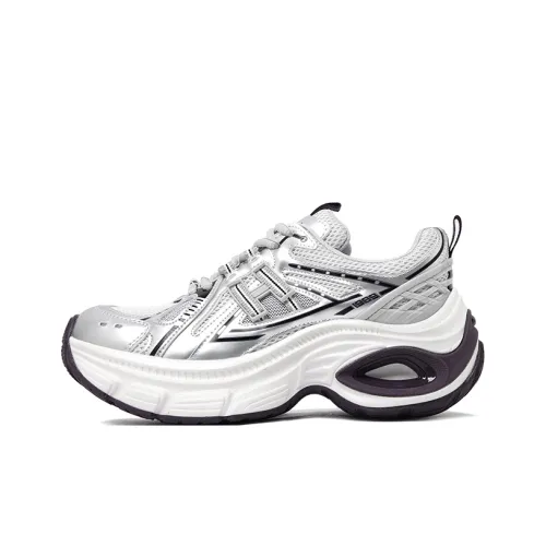 CAMEIDO Толстоподошвенные кроссовки Low Top Серебряные Женские