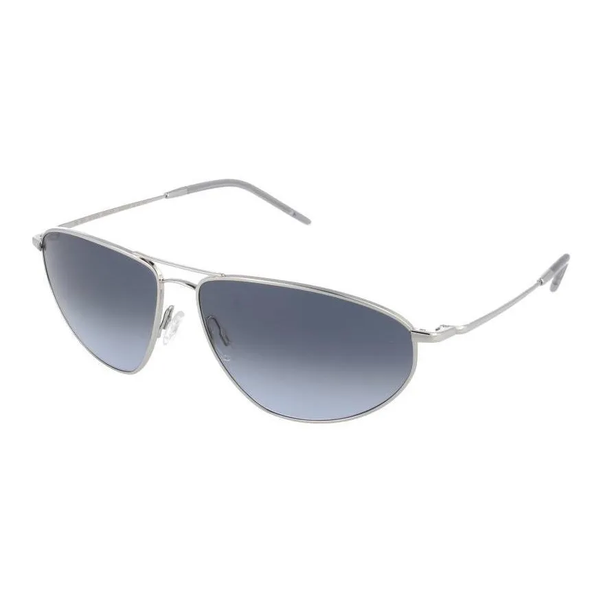 Oliver Peoples Titanium Aviator Sunglasses Men's Silver