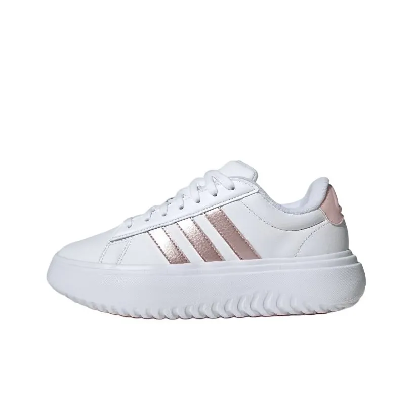 Adidas Grand Court Platform Cloud White Sandy Pink Met. Sandy Pink Women's