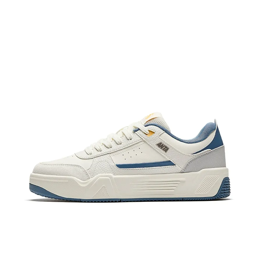 Anta C37 Series Anti-Slip Wear-Resistant Low-Top Skateboard Shoes Men's White Blue Gray