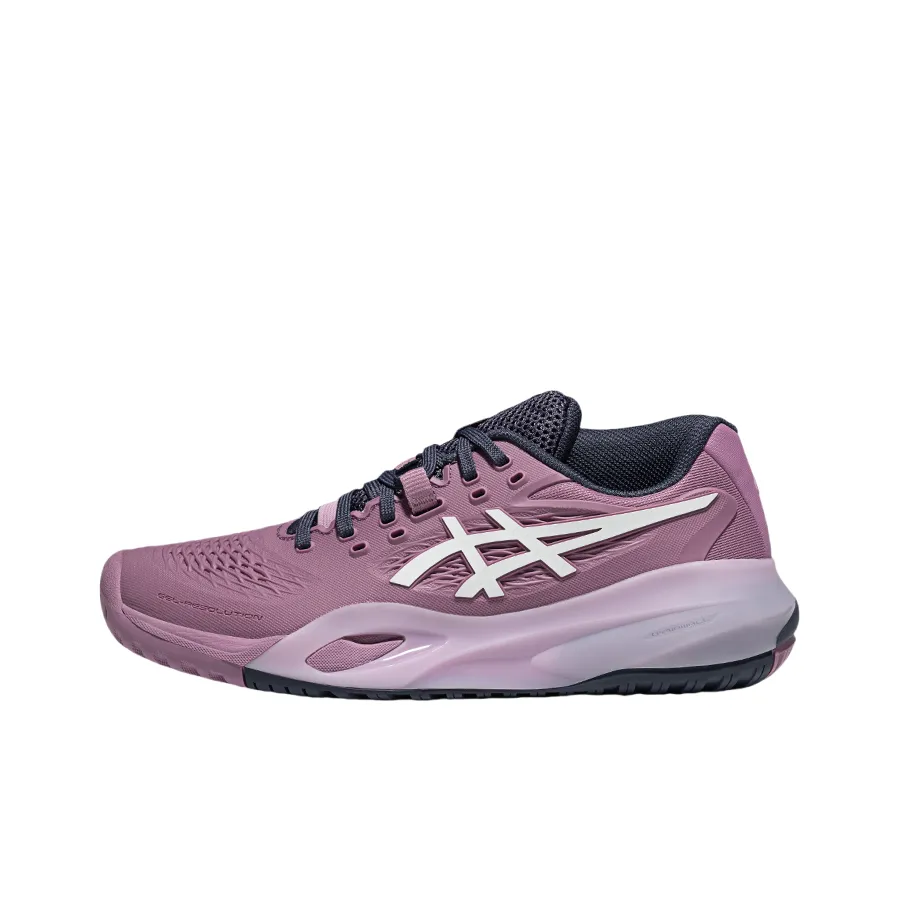 Asics Износостойкие Низкие Кроссовки для Тениса Женские Фиолетовые Белые