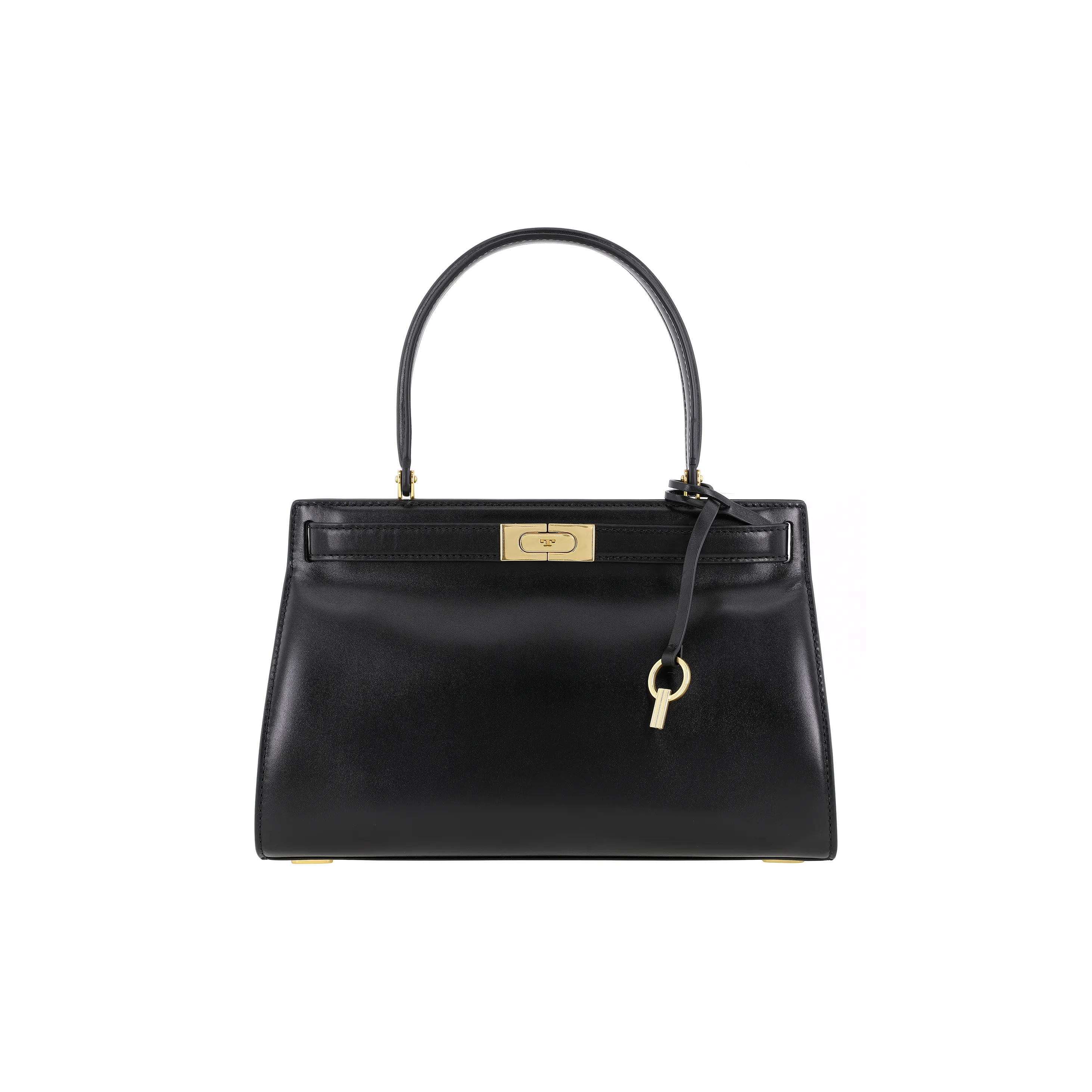 TORY BURCH Lee Radziwill Cow Leather Shoulder Bag, Crossbody Bag, Handbag Trumpets Women's Black
