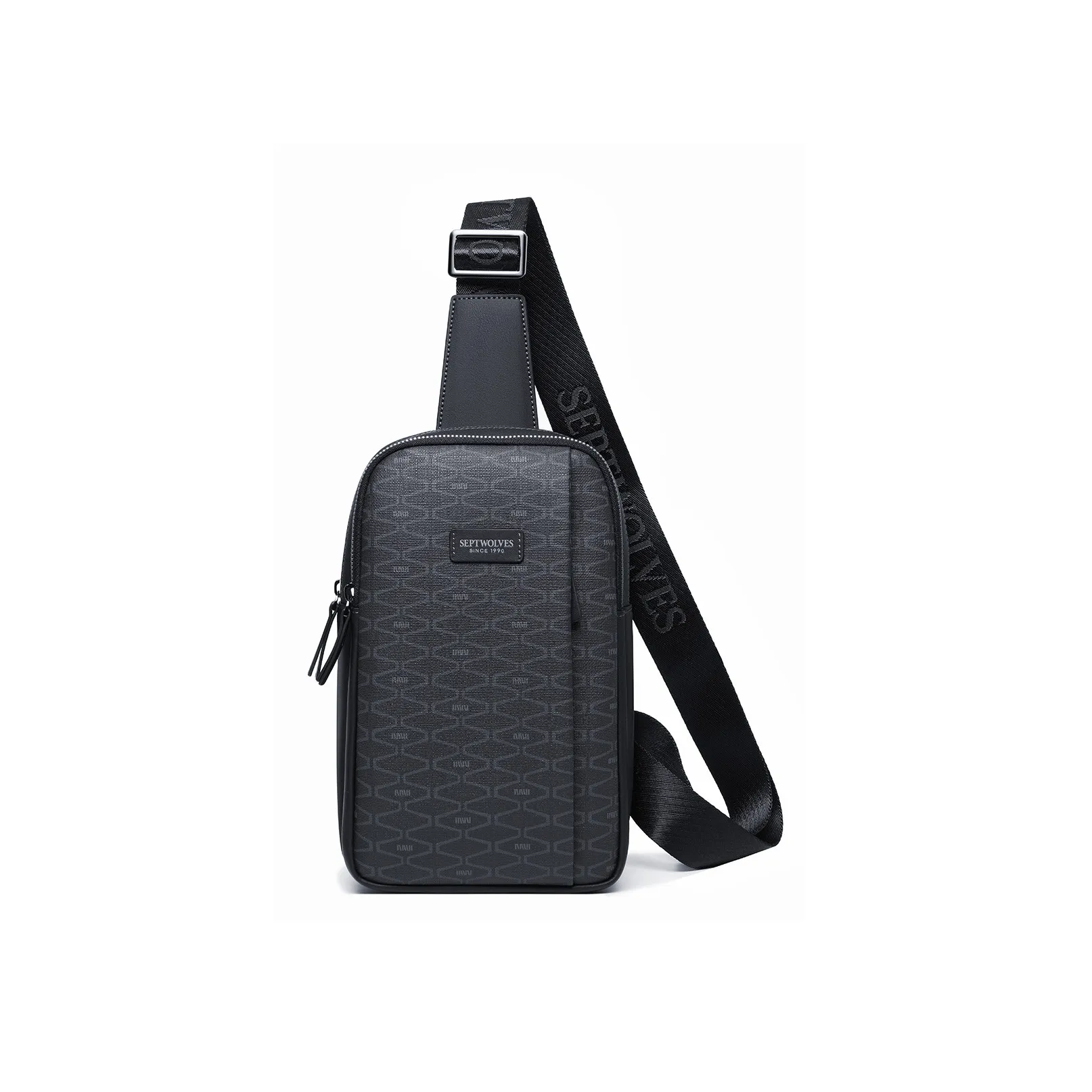 SEPTWOLVES Сумка через плечо из коровьей кожи Мужская Черная