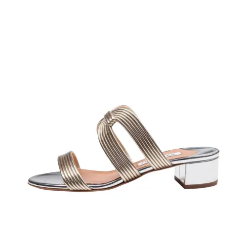 AQUAZZURA Слипоны Светло-золотой/Серебряный Женские