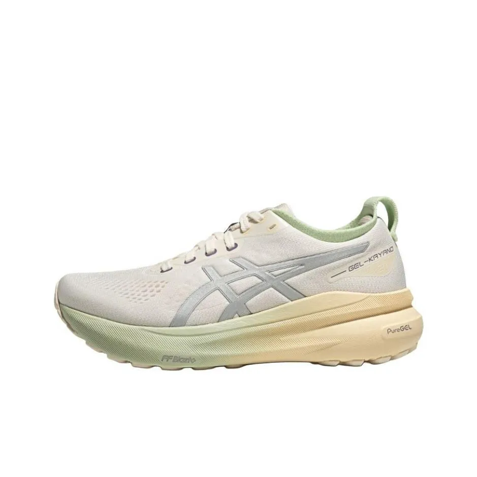 Asics Gel Kayano 31 Устойчивый к истиранию Дышащий Низкий Топ Марафон Бег на длинные дистанции Обувь Женская Молочно-белая