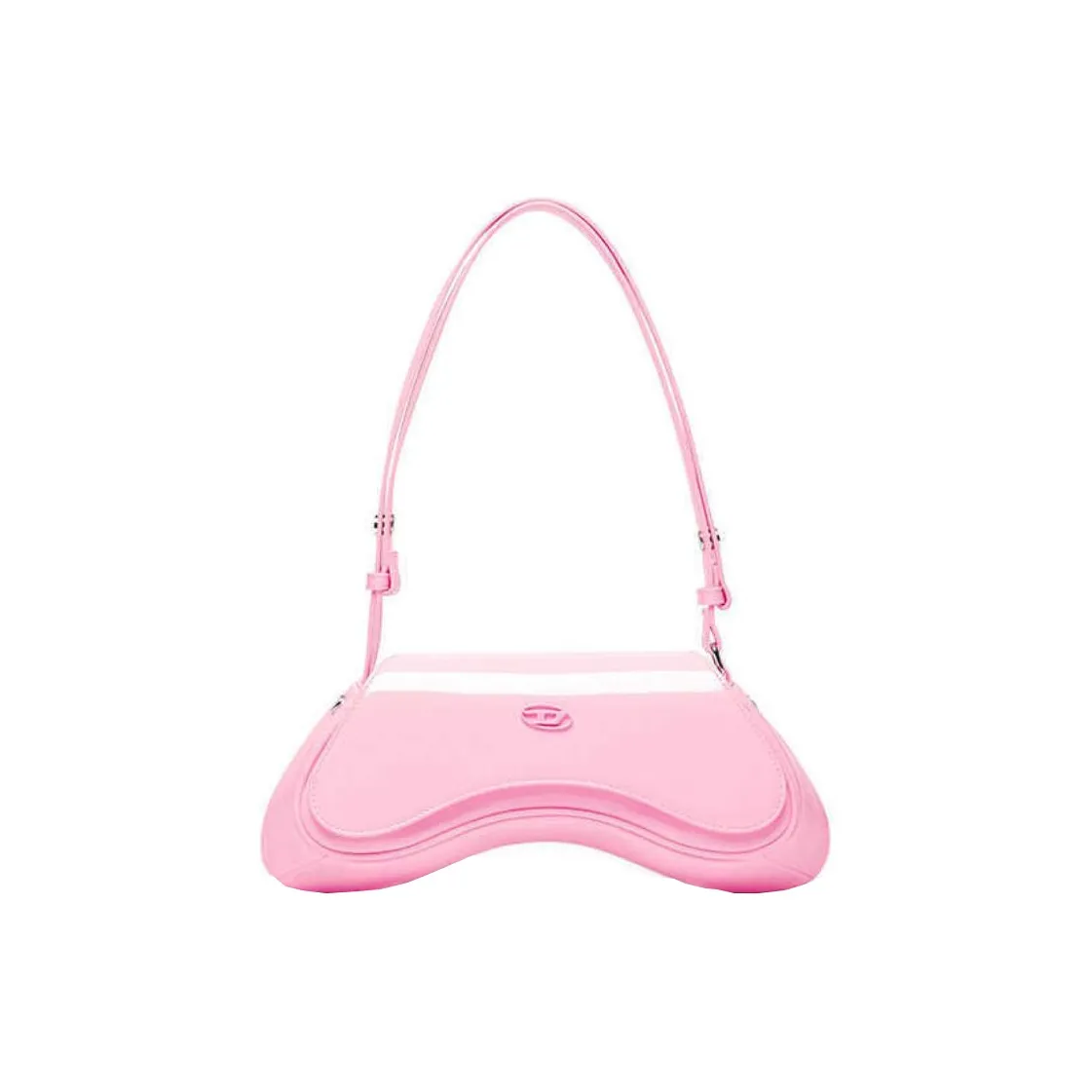 DIESEL Synthetic Leather Handbag, Shoulder Bag Medium Size Women's Pink
