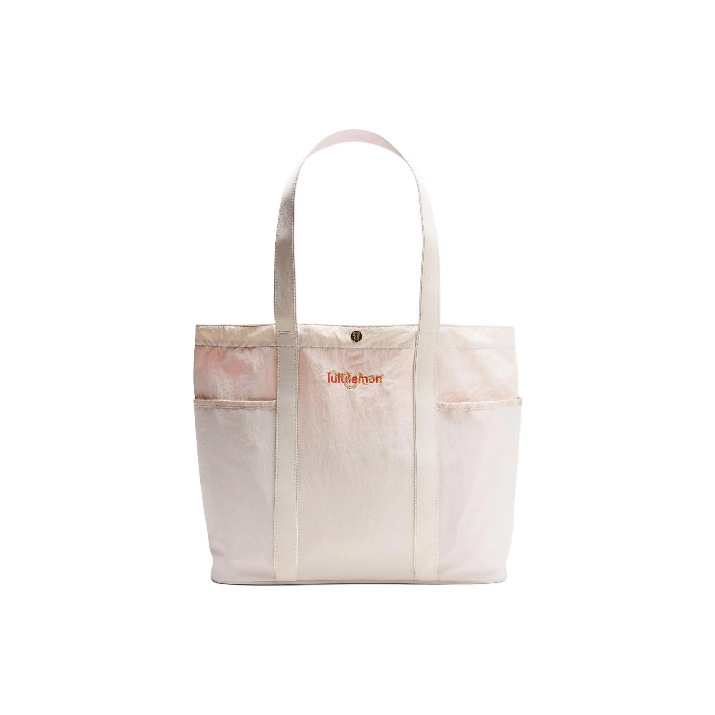 Lululemon Polyester Tote Bag Shopping Bag Handbag Shoulder Bag Unisex Light Ivory
