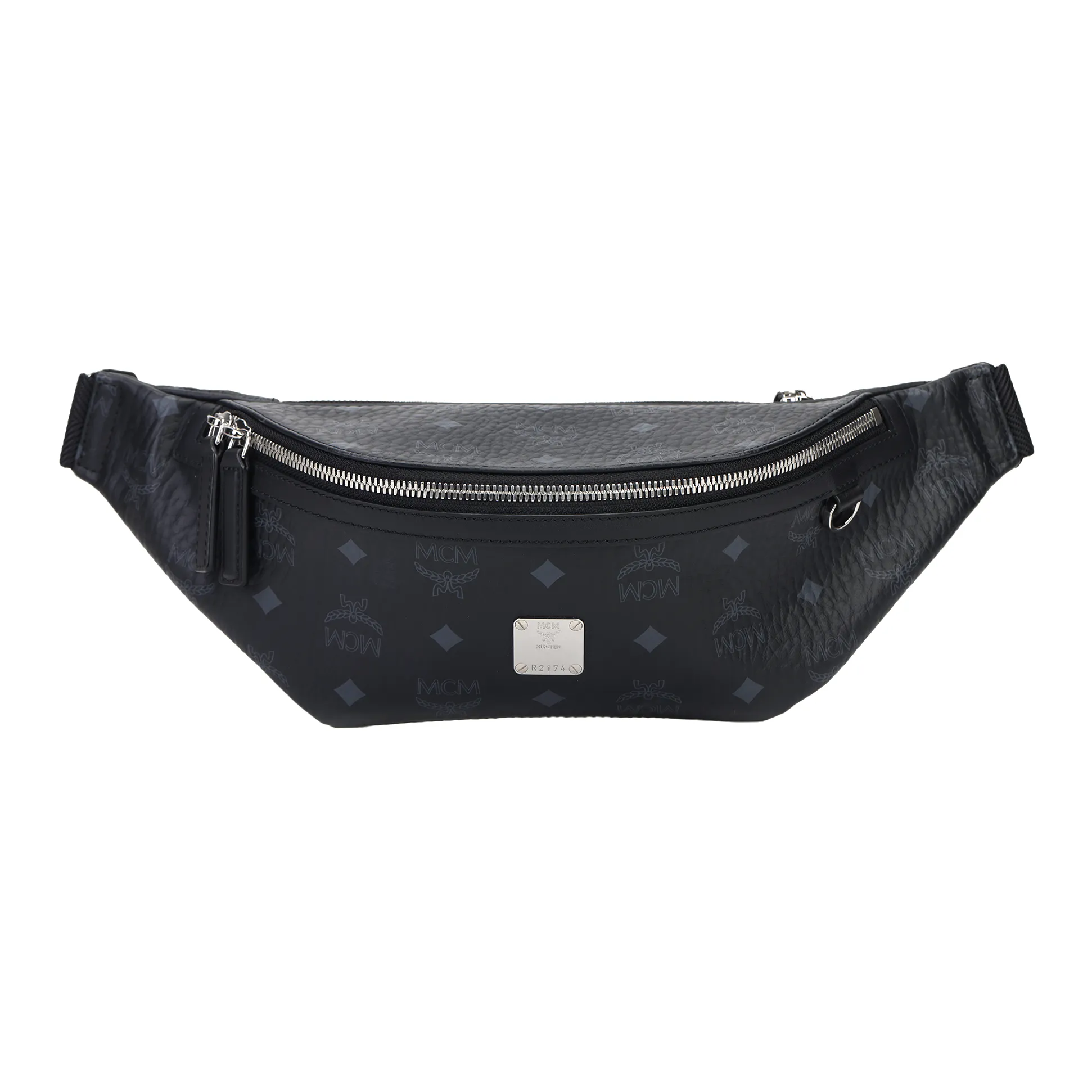 MCM Slim Fursten Belt Bag Medium Visetos Black