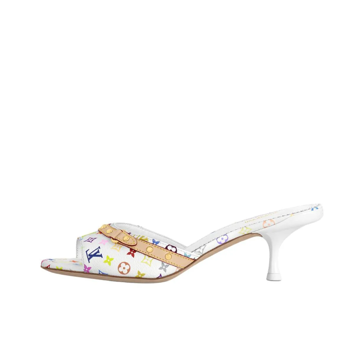 Takashi Murakami x LOUIS VUITTON 6AM Slide Slippers Women's White