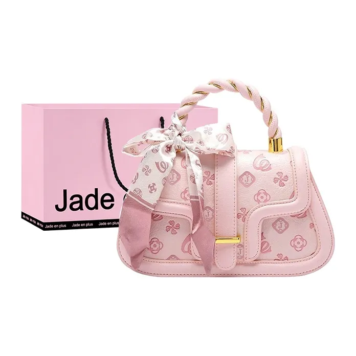 Share this article PU Handbag Medium Size Women's Pink/Frosted Pink/Snow Pear White