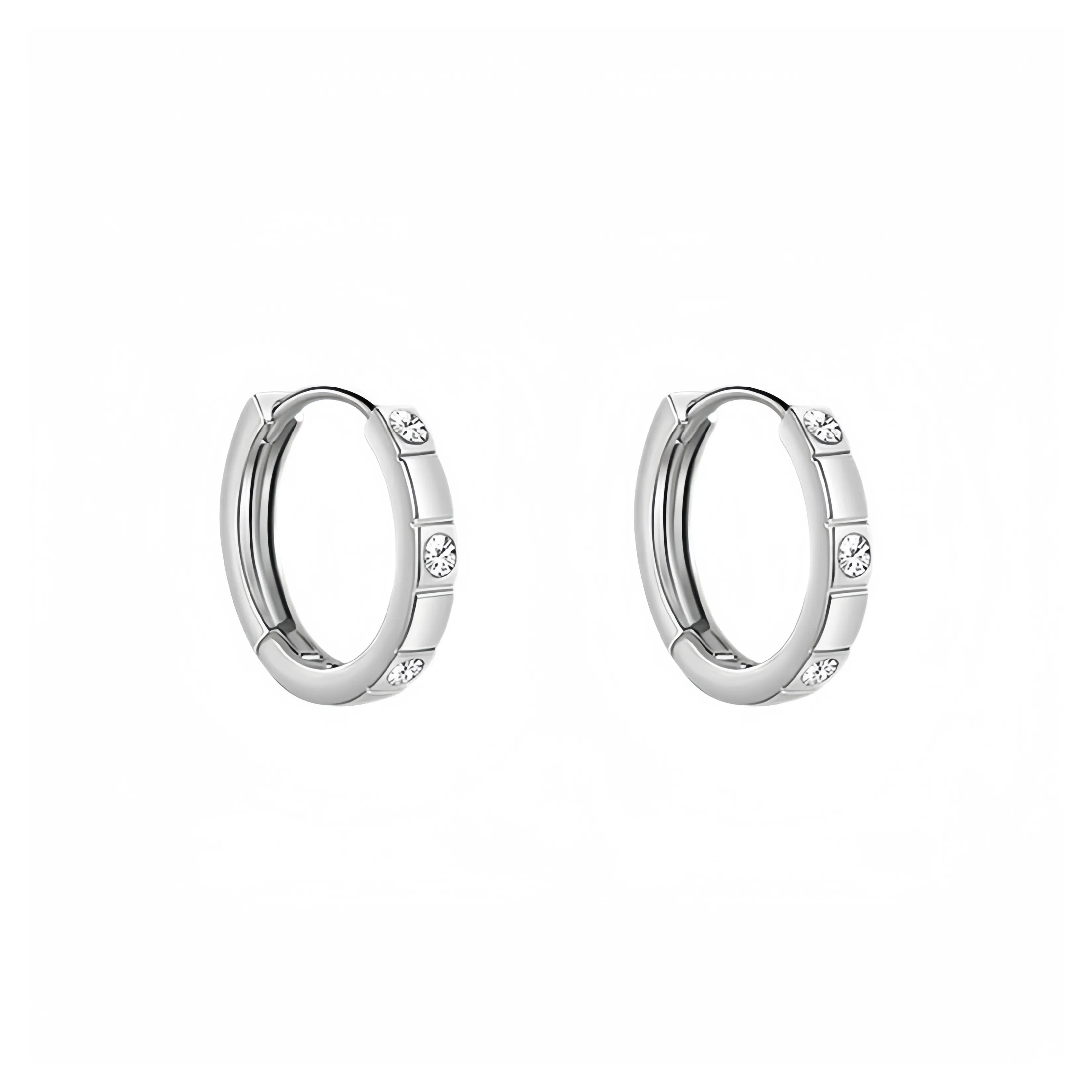 GELUTU Normcore Style Small Circle Earrings Unisex