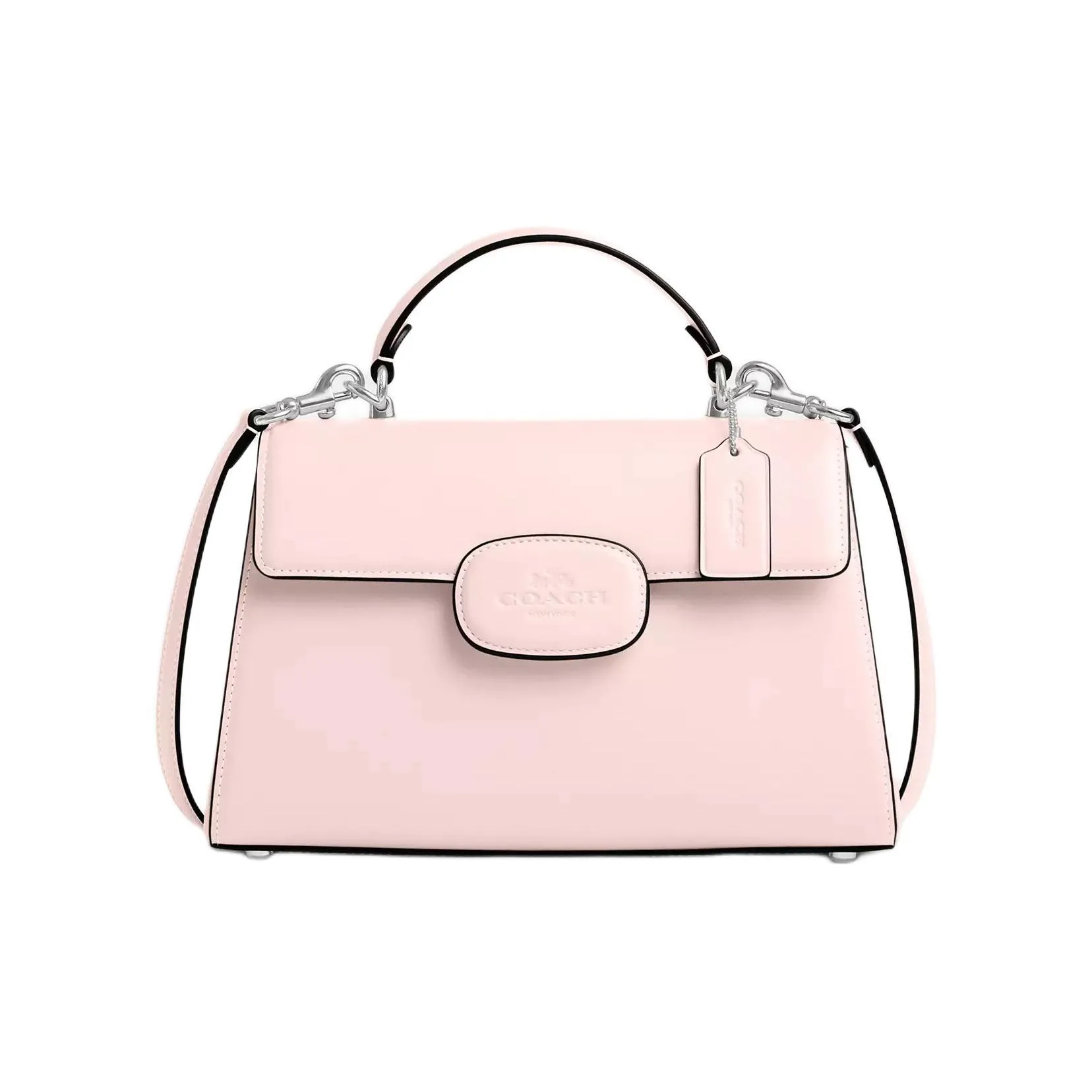COACH Eliza Refined Calfskin One Shoulder Handbag Tubas Women's Blush Color