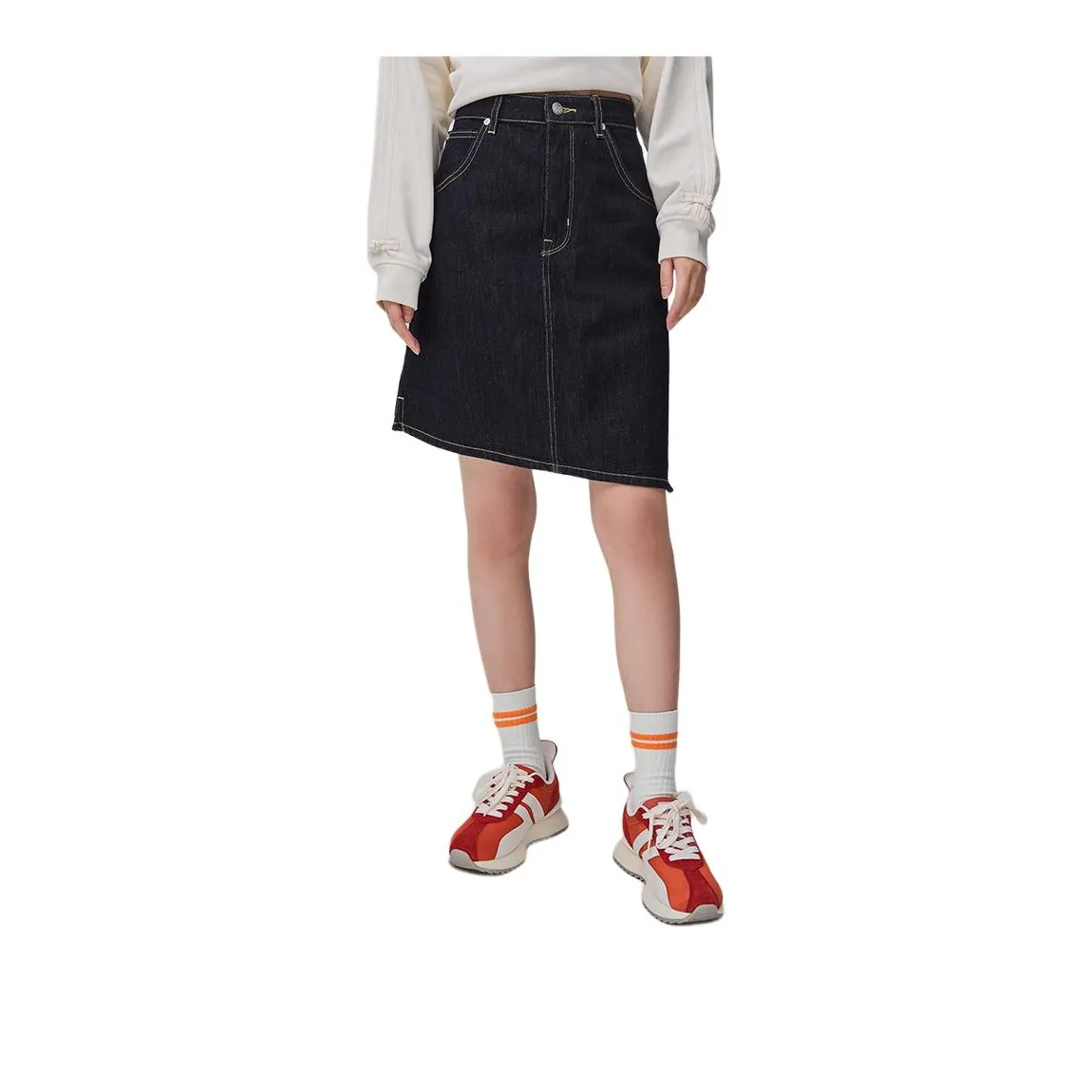 Lee Denim Short Skirts Women's Dark Blue