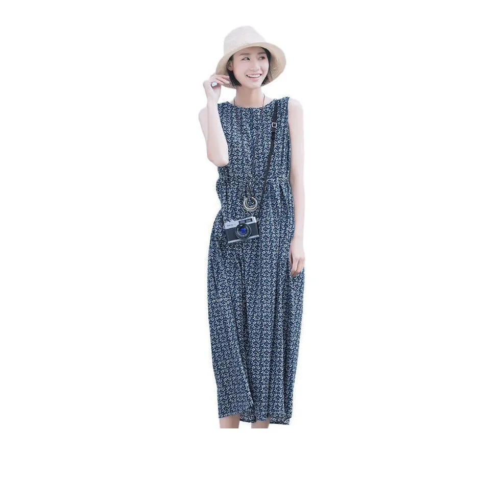 ZIMO Sleeveless Dress Women's Navy Blue