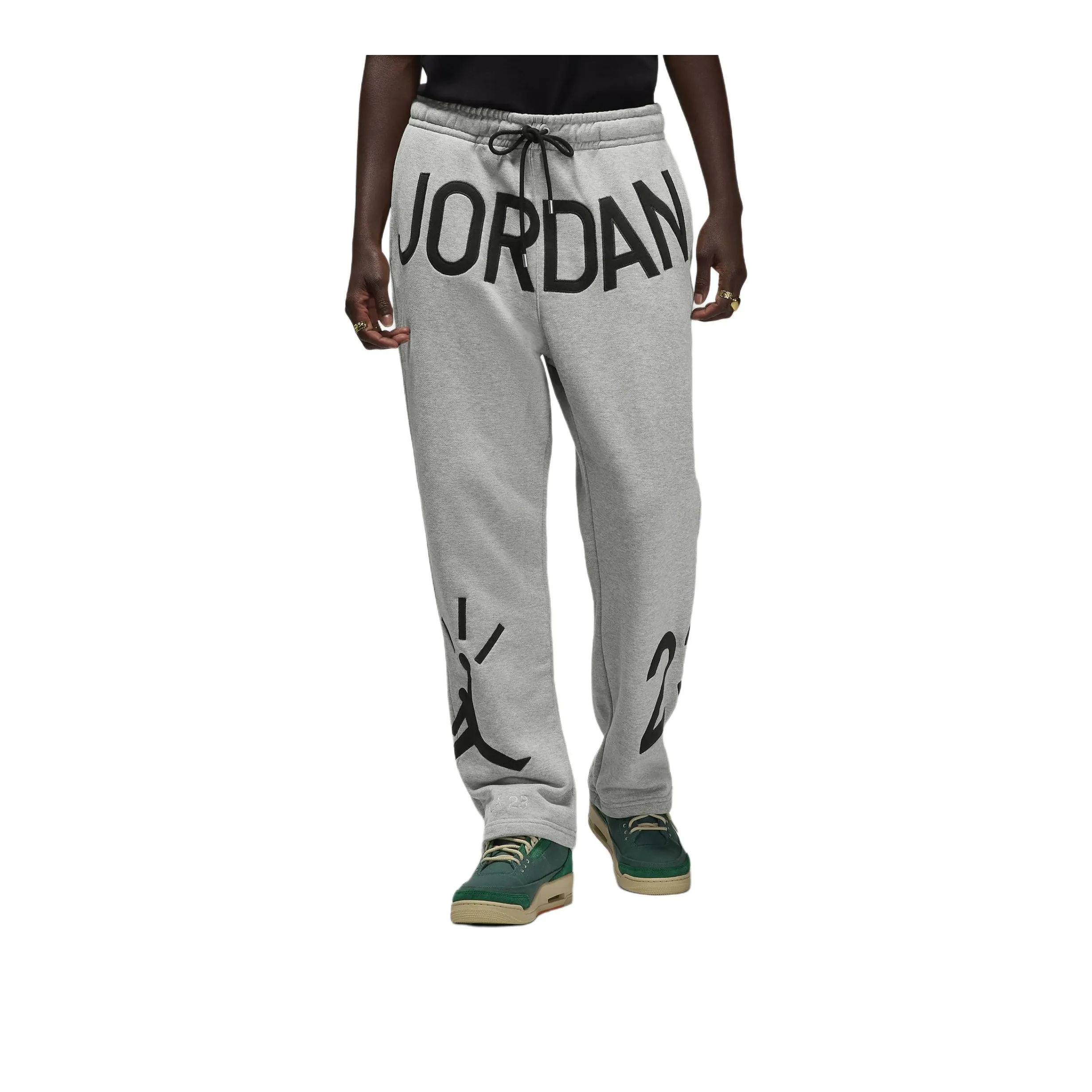 Jordan Nina Chanel Abney Co-branded Edition Knitted Sports Pants Men's Gray