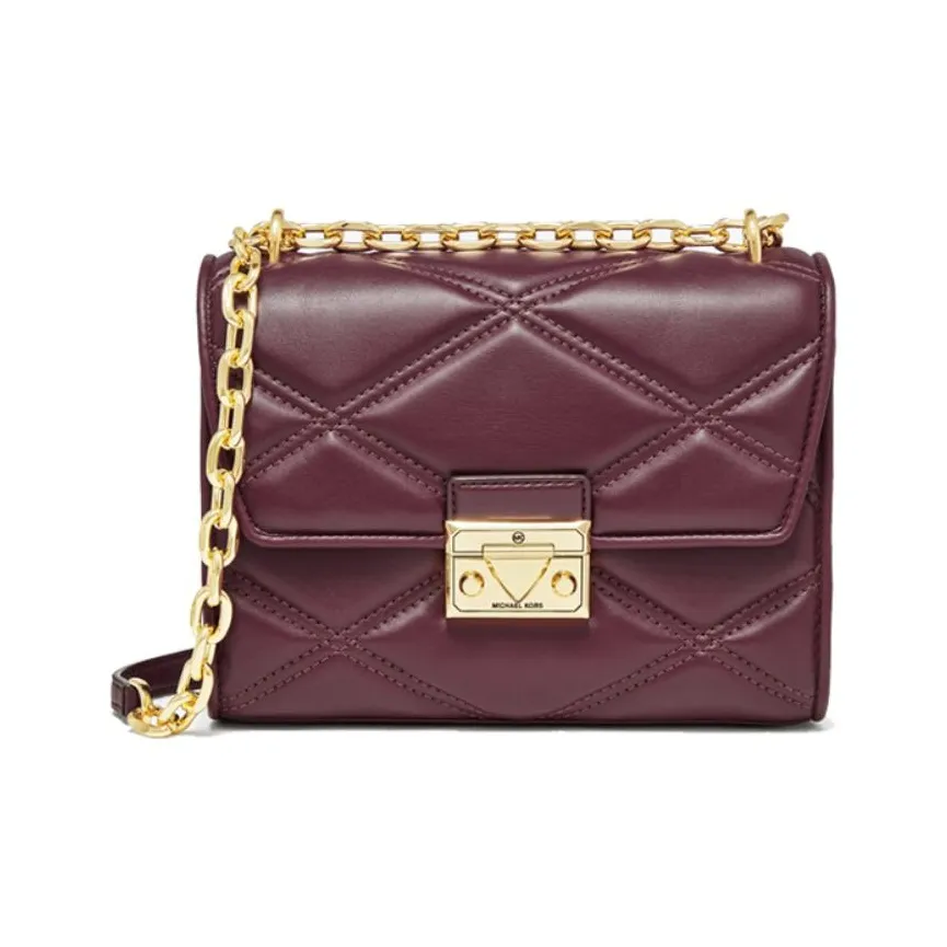 MICHAEL KORS Artificial Leather Clutch Crossbody Bag Shoulder Bag Medium Women's Burgundy