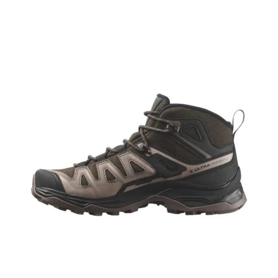 Salomon X Ultra Пионер Slip-он Устойчивый к истиранию MID Топ Походная обувь Женская Кофейно-коричневый