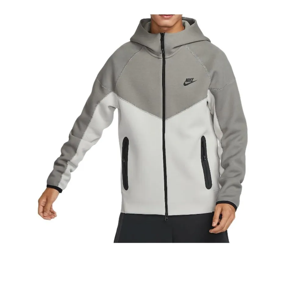 Nike Sportswear Tech Fleece Windrunner Jackets Coats Men's Light Iron Ore Gray/Asphalt Gray/Black
