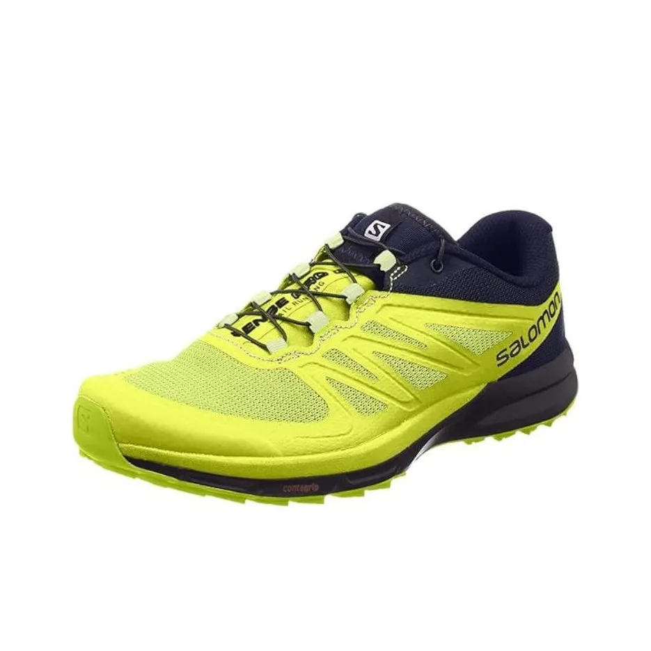 SALOMON Противоскользящий устойчивый к истиранию низкий топ повседневная обувь для бега по пересеченной местности марафон беговая обувь мужская зеленый желтый