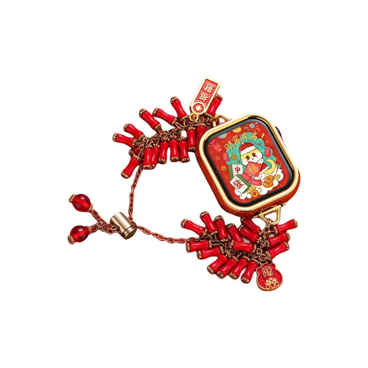 Mr. Strap Apple Compatibility Red Woven Rope Bracelet Material
