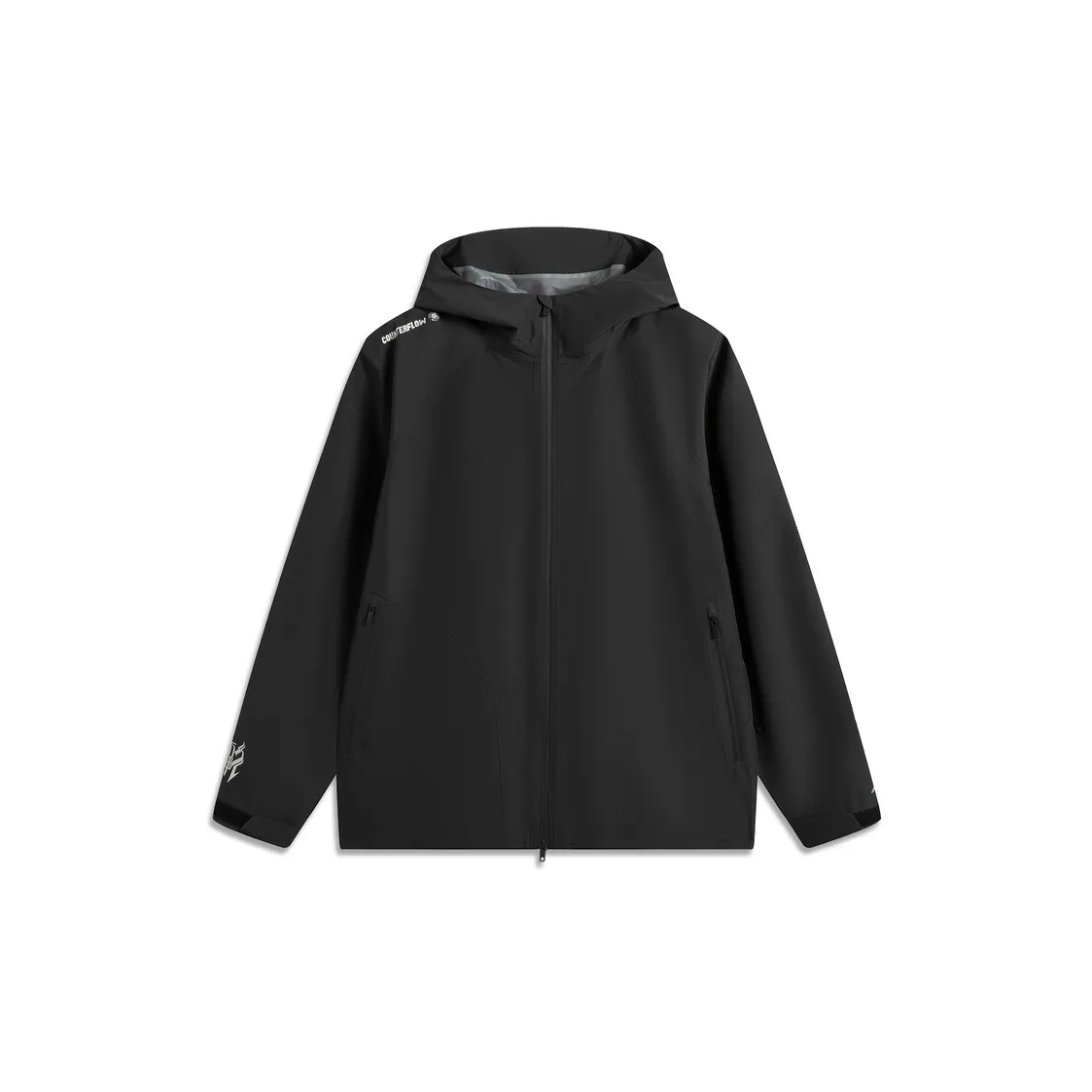 LiNing CF Tracing Windproof Breathable Wear Resistant Rainproof Windbreaker Jacket Unisex Black